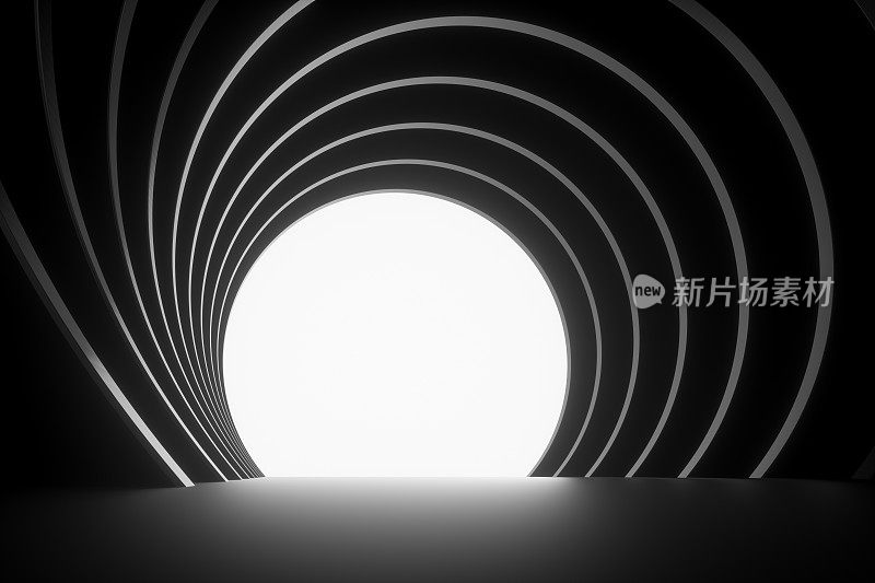 圆隧道、3 d渲染